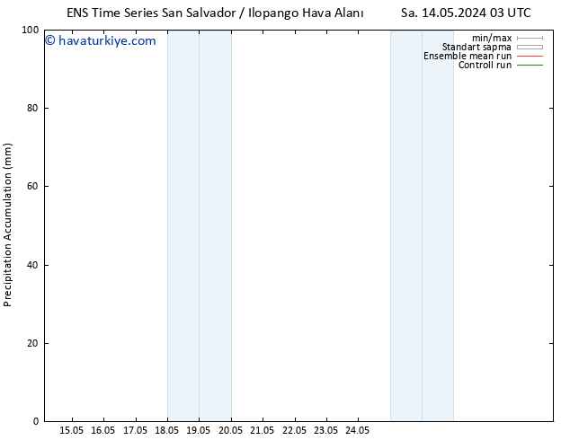 Toplam Yağış GEFS TS Çar 15.05.2024 03 UTC