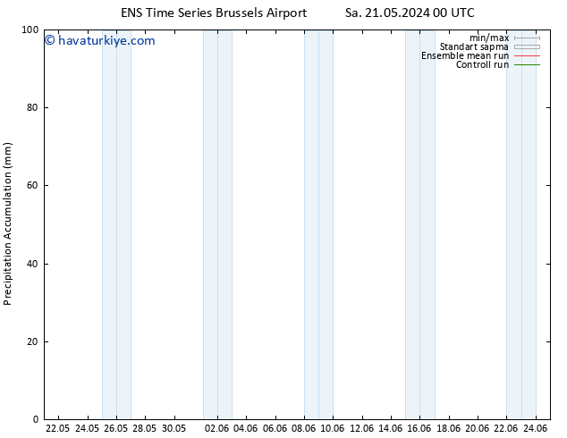 Toplam Yağış GEFS TS Çar 22.05.2024 00 UTC