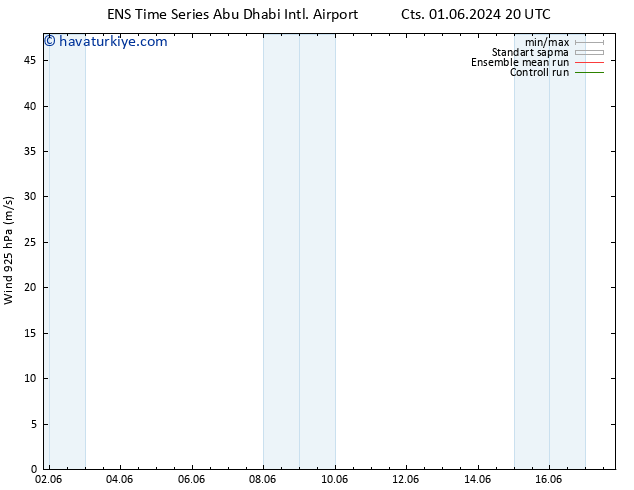 Rüzgar 925 hPa GEFS TS Paz 16.06.2024 08 UTC