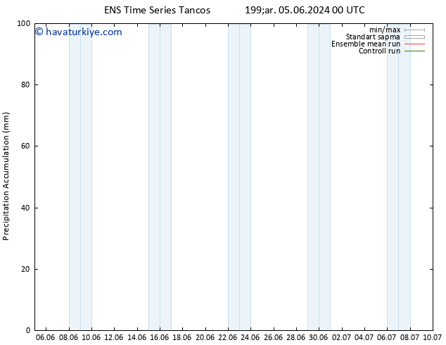 Toplam Yağış GEFS TS Paz 16.06.2024 12 UTC