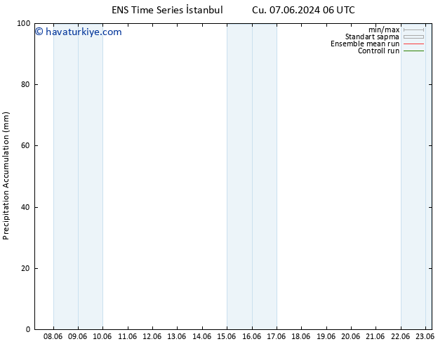 Toplam Yağış GEFS TS Cu 07.06.2024 12 UTC