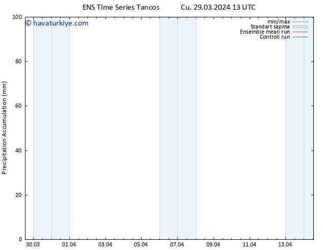 Toplam Yağış GEFS TS Cu 29.03.2024 19 UTC
