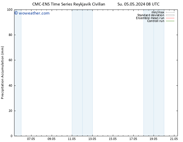 Precipitation accum. CMC TS Mo 13.05.2024 08 UTC