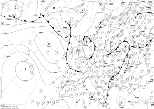 DWD Fronts mié 17.04.2024 00 UTC