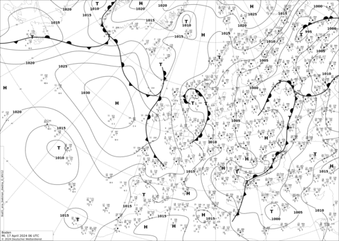 DWD Fronts mer 17.04.2024 06 UTC