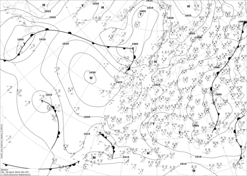 DWD Fronts чт 18.04.2024 06 UTC