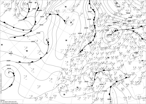 DWD Fronts mar 23.04.2024 00 UTC