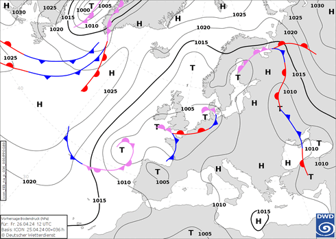 DWD Fronts Cu 26.04.2024 12 UTC