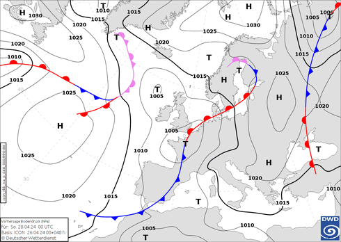 DWD Fronts Su 28.04.2024 00 UTC