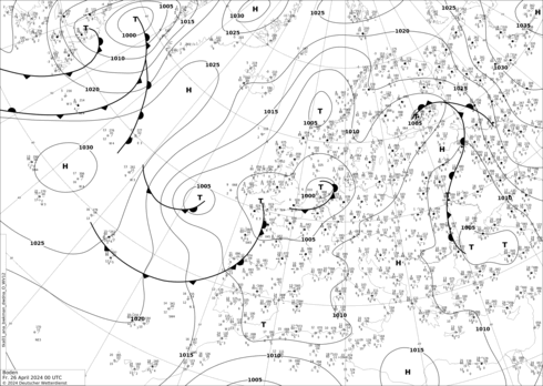 DWD Fronts Sex 26.04.2024 00 UTC