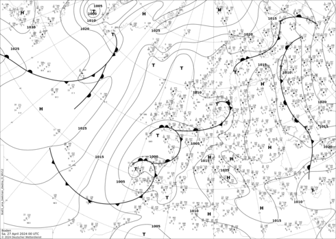 DWD Fronts Cts 27.04.2024 00 UTC