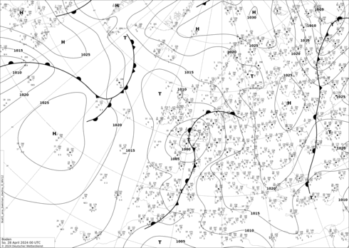 DWD Fronts dim 28.04.2024 00 UTC