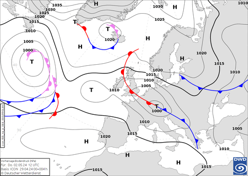 DWD Fronts jue 02.05.2024 12 UTC