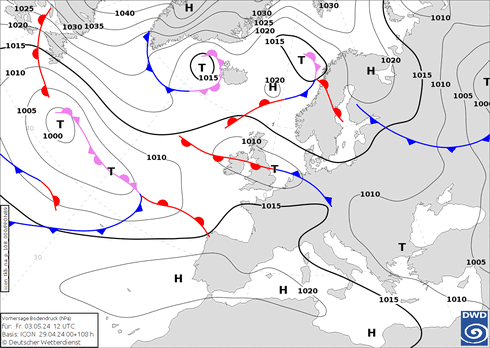 DWD Fronts Fr 03.05.2024 12 UTC