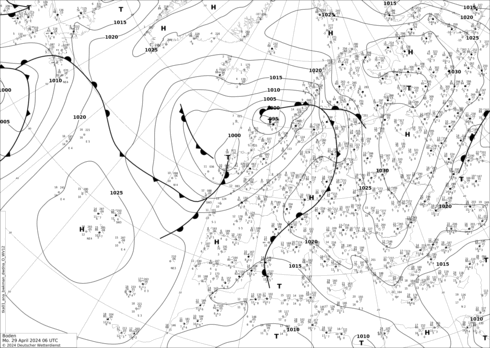 DWD Fronts  29.04.2024 06 UTC