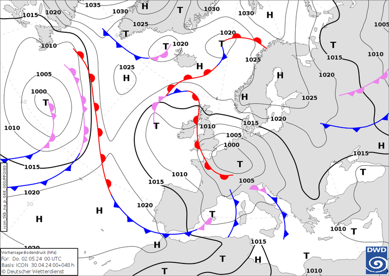 DWD Fronts gio 02.05.2024 00 UTC