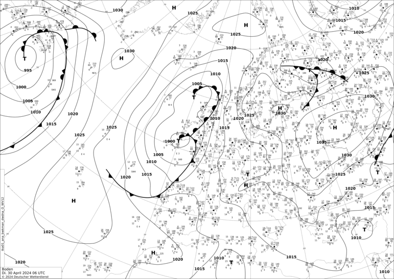 DWD Fronts mar 30.04.2024 06 UTC