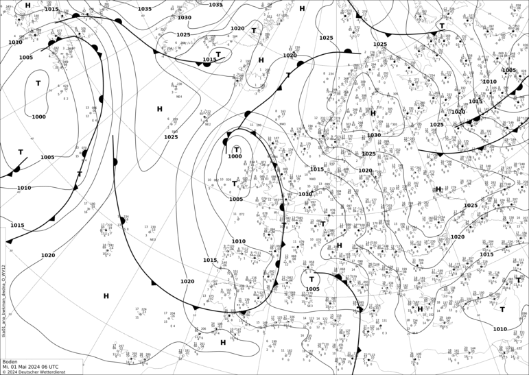 DWD Fronts St 01.05.2024 06 UTC