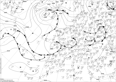 DWD Fronts Su 05.05.2024 06 UTC