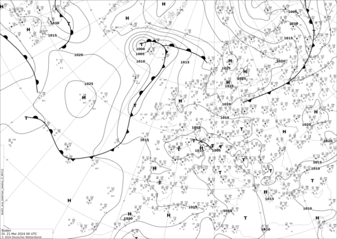DWD Fronts Sa 21.05.2024 00 UTC