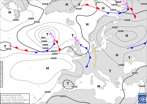 DWD Fronts Po 27.05.2024 12 UTC