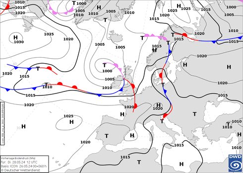 DWD Fronts Ter 28.05.2024 12 UTC