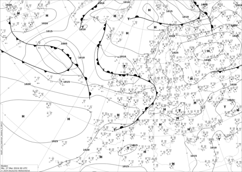 DWD Fronts lun 27.05.2024 00 UTC