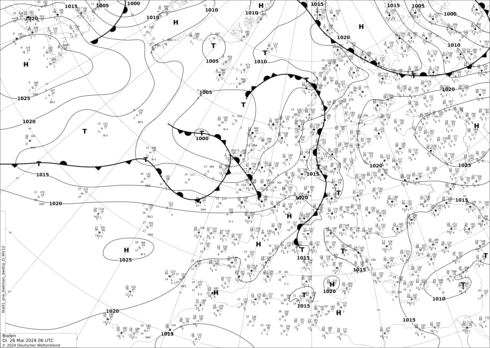 DWD Fronts Tu 28.05.2024 06 UTC