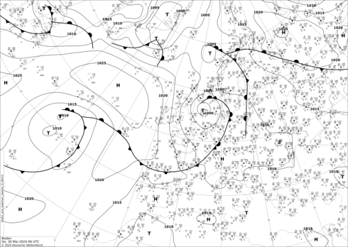 DWD Fronts Th 30.05.2024 06 UTC