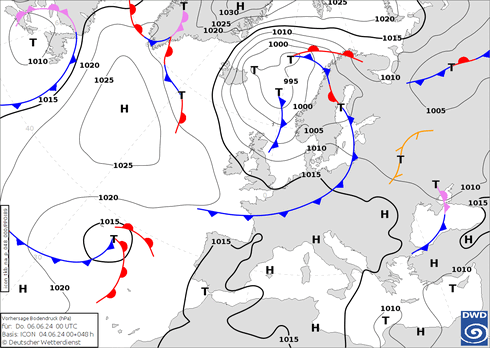 DWD Fronts Th 06.06.2024 00 UTC