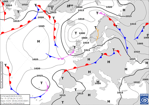 DWD Fronts pt. 07.06.2024 12 UTC