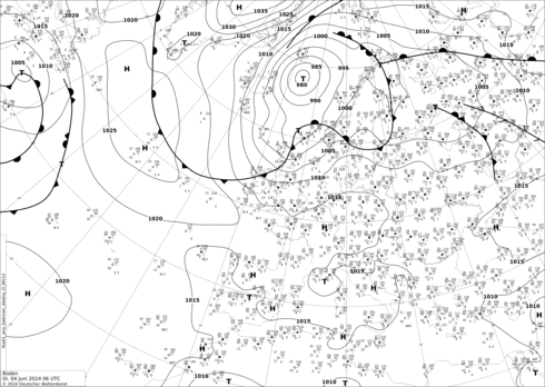 DWD Fronts вт 04.06.2024 06 UTC