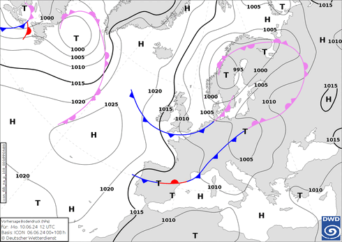 DWD Fronts Po 10.06.2024 12 UTC