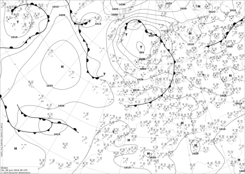 DWD Fronts Th 06.06.2024 00 UTC