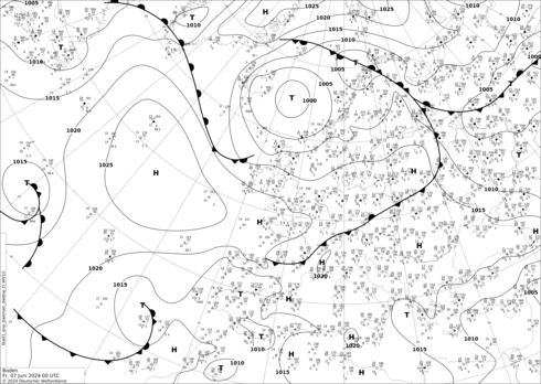 DWD Fronts Fr 07.06.2024 00 UTC