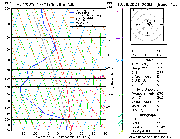 Model temps GFS Su 30.06.2024 00 UTC