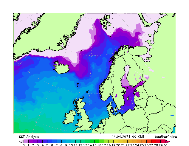 Atlantic North SST dim 14.04.2024 00 UTC