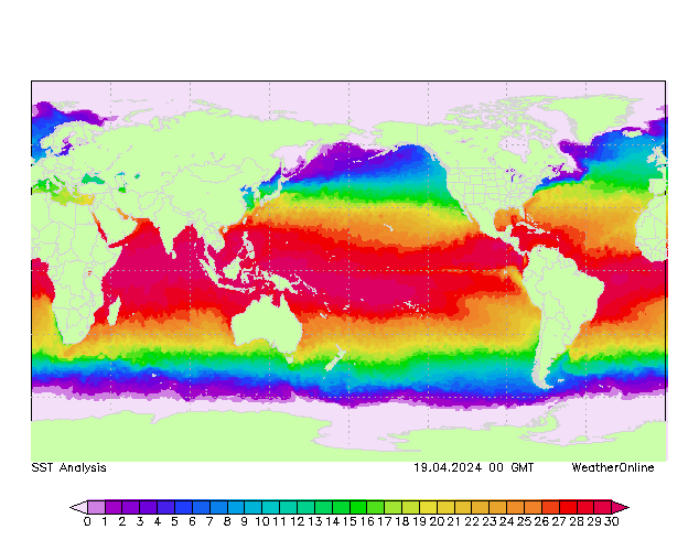 Mundo SST vie 19.04.2024 00 UTC