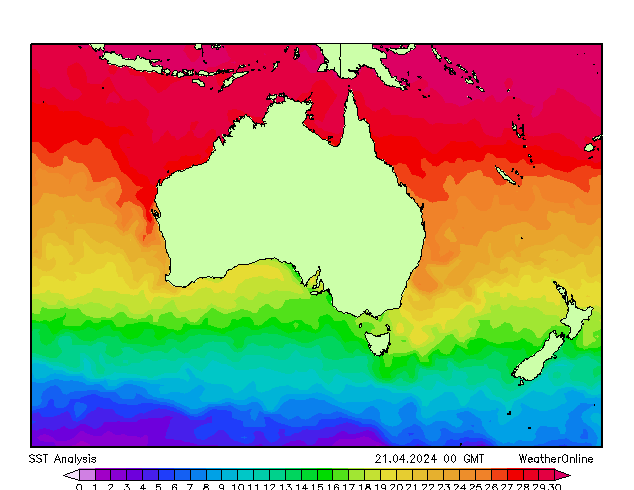 Australia SST Su 21.04.2024 00 UTC