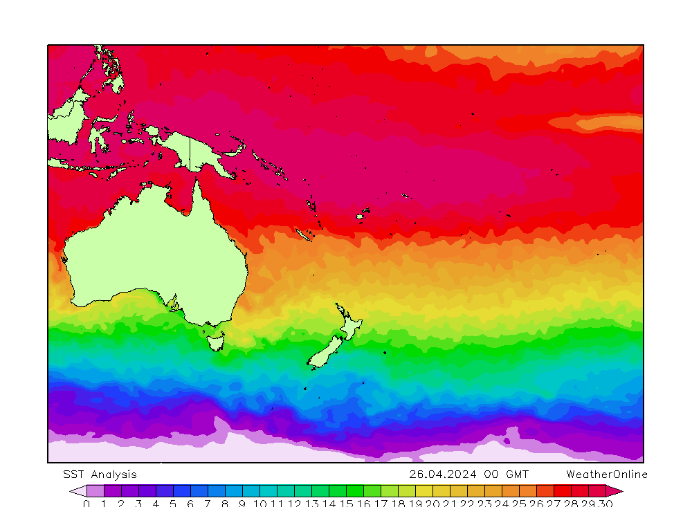 Pacífico SST Sex 26.04.2024 00 UTC