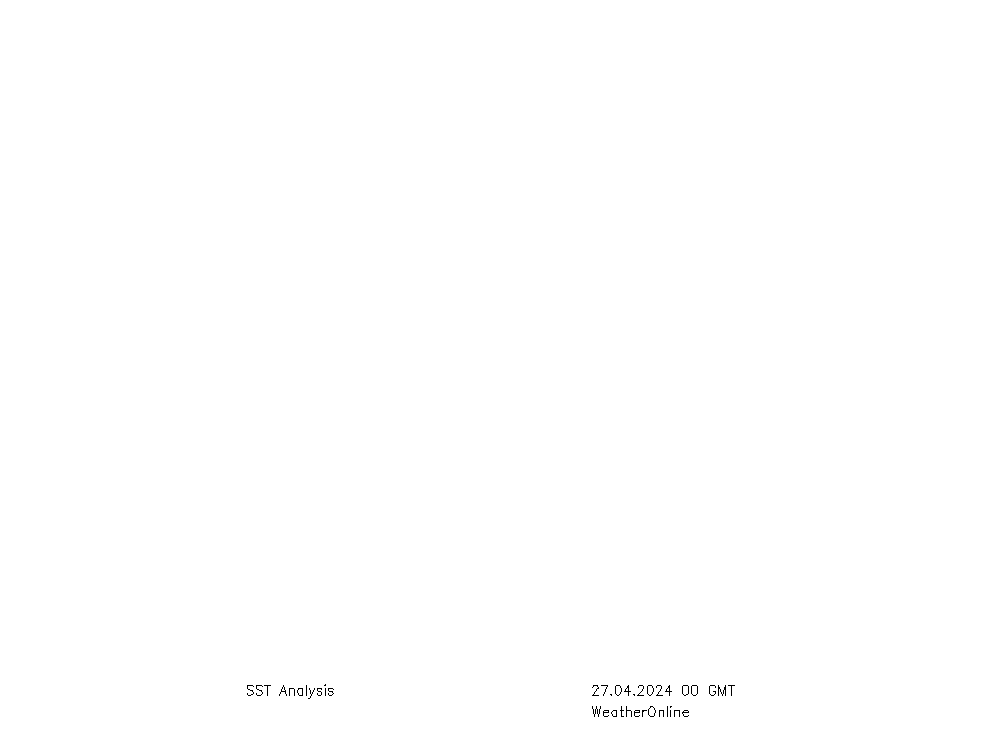 Atlantický SST So 27.04.2024 00 UTC