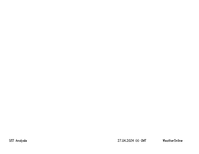 Вест-Индия SST сб 27.04.2024 00 UTC