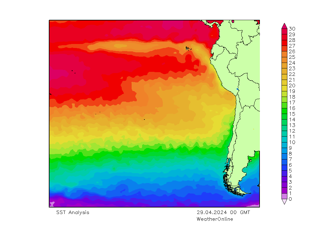 Pacific SST Mo 29.04.2024 00 UTC