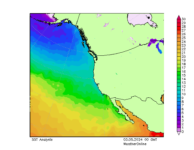 Pacific SST Fr 03.05.2024 00 UTC