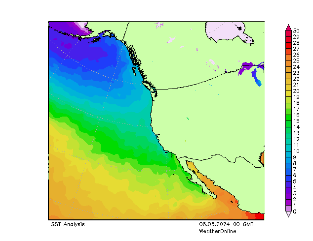 Pacific SST Mo 06.05.2024 00 UTC