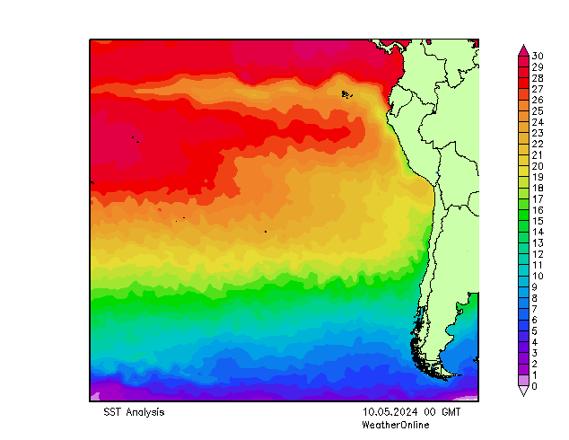 Pasifik SST Cu 10.05.2024 00 UTC