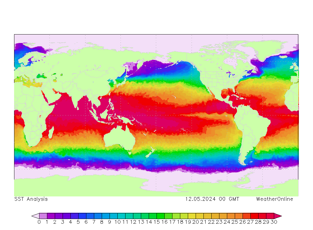 Monde SST dim 12.05.2024 00 UTC