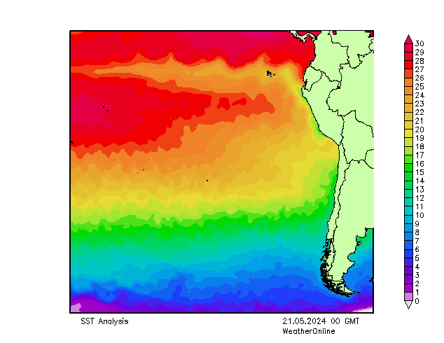 Pasifik SST Sa 21.05.2024 00 UTC