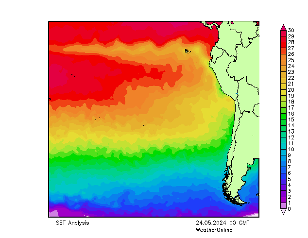 Pacifico SST ven 24.05.2024 00 UTC