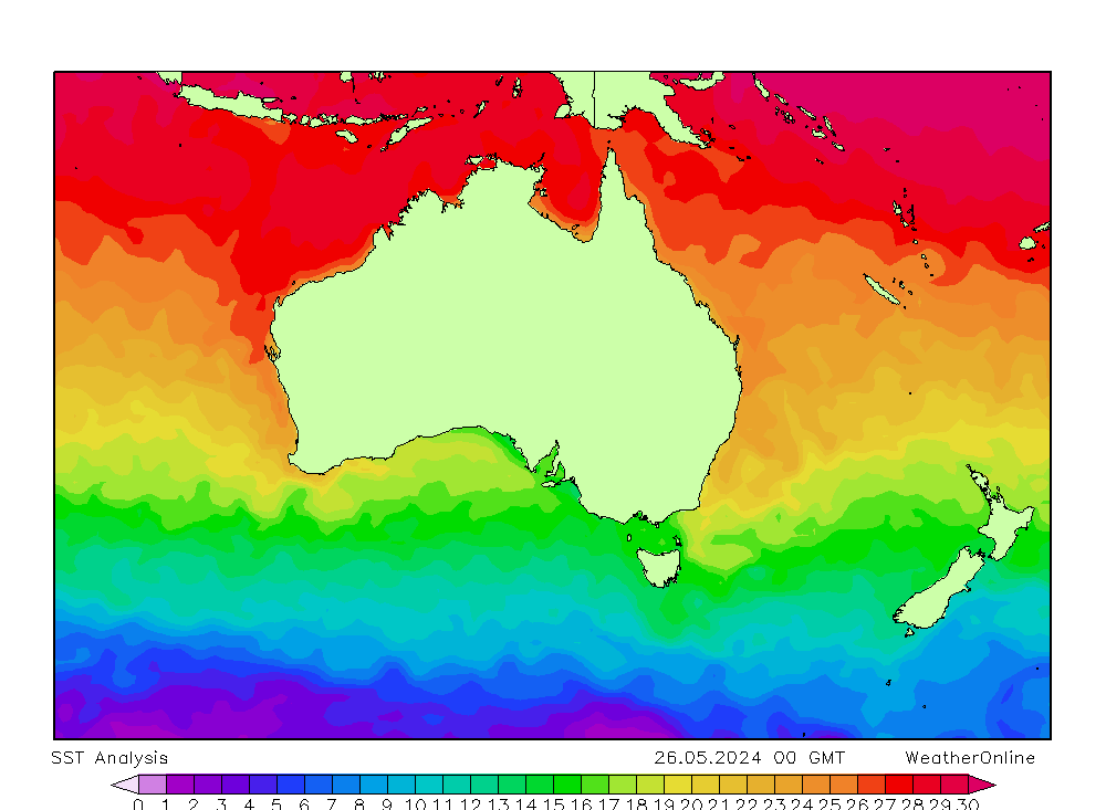 Australia SST dom 26.05.2024 00 UTC